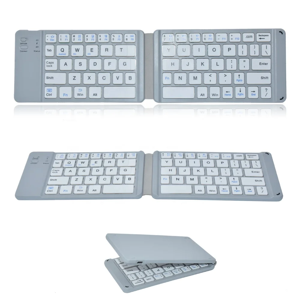 ultra Slim Foldable blue tooth keyboard for ipad android tablet pc Mobile phone portable folding keyboard