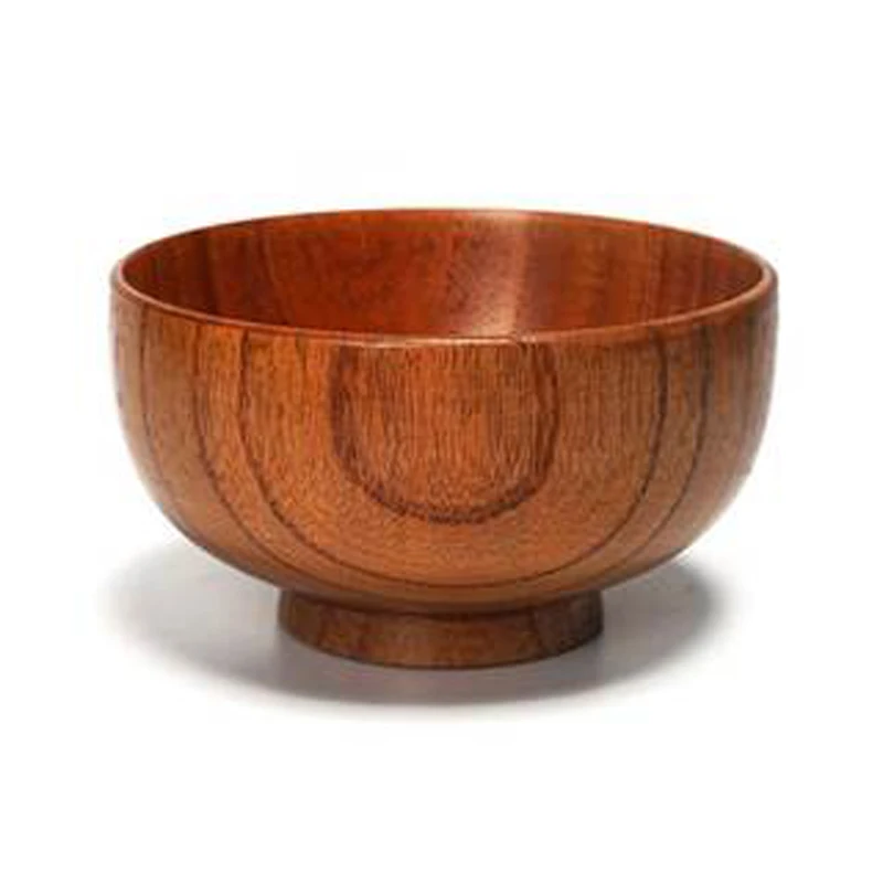 Dubai supply for restaurant wholesale buffet server antique acacia wood tripod salad bowl