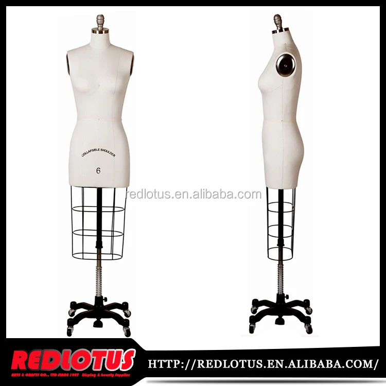
Fiberglass female adjustable standing professional dressmaker form 