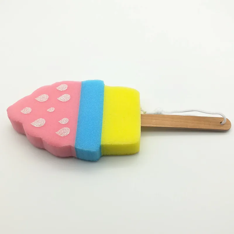 Japanese custom ice cream shape body cleaning kids bath brush sponge bath sponge