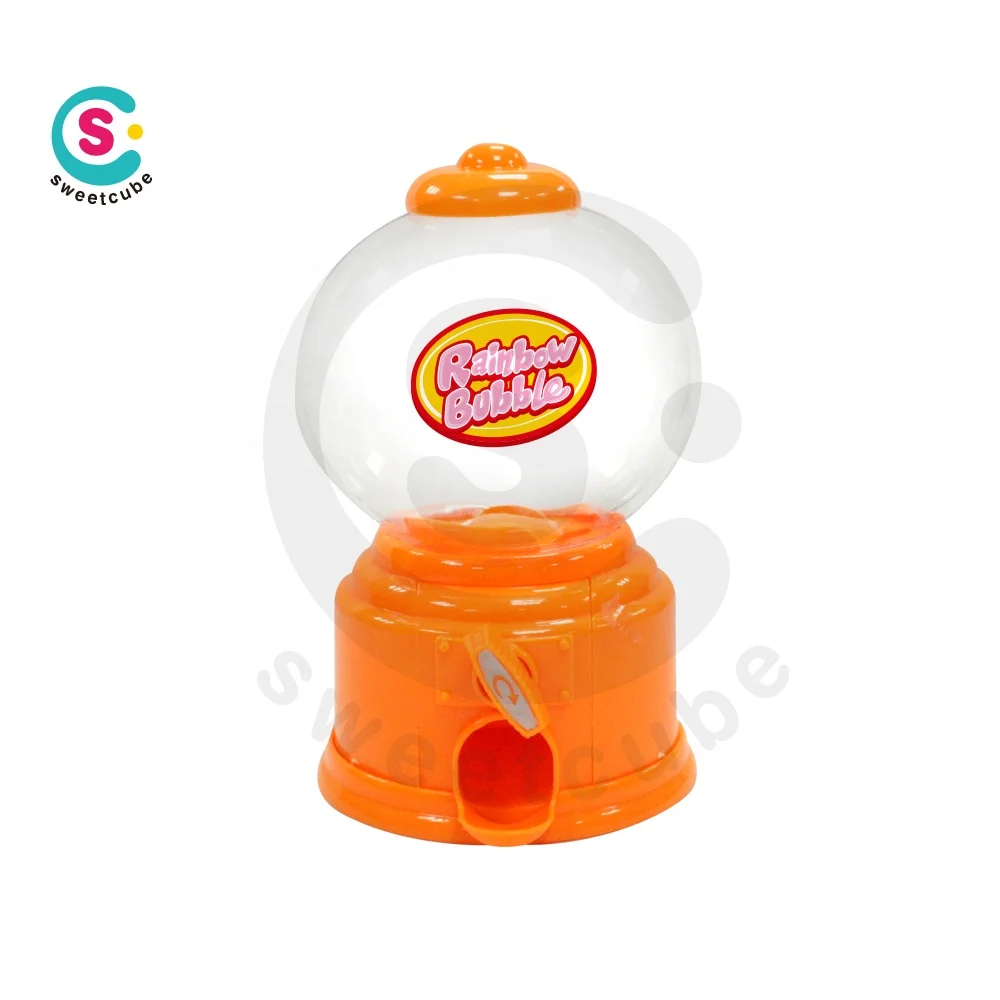 Sweetcube candy dispenser plastic small vending machine toys Rotate button vending dispenser candy toy