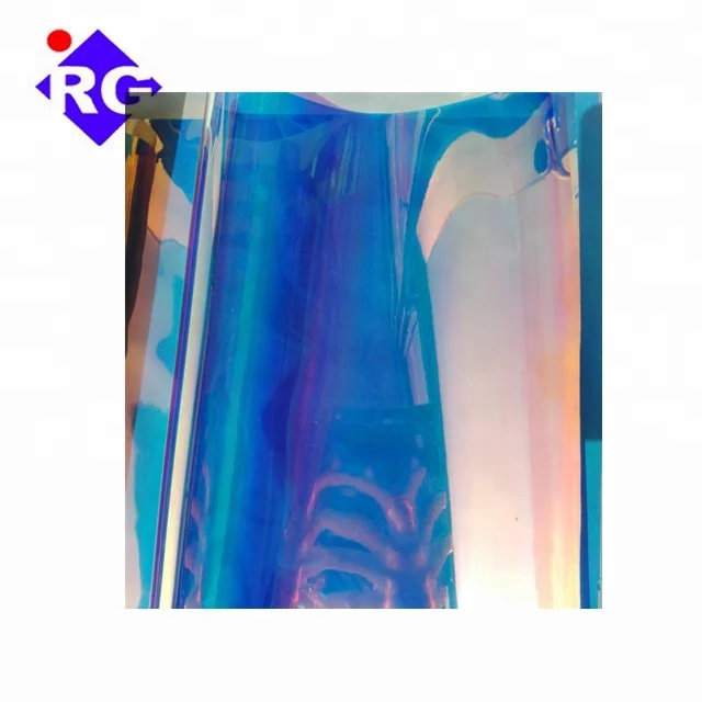 26 Micron PET Dichroic Rainbow Film Patict Colored Reflective Plastic Iridescent Film
