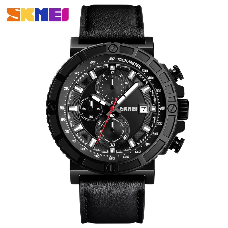 Skmei 1350, кварцевые часы с рамкой, Япония, movt, ремешок из натуральной кожи, частная торговая марка, часы