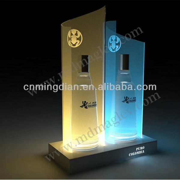 Китайский производитель, акриловая светодиодная подставка для ликера, вина, рекламная подставка для бара