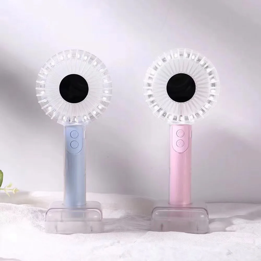 Оптовая продажа с фабрики мини USB перезаряжаемая подставка настольная лампа светодиодный потолочный вентилятор портативный