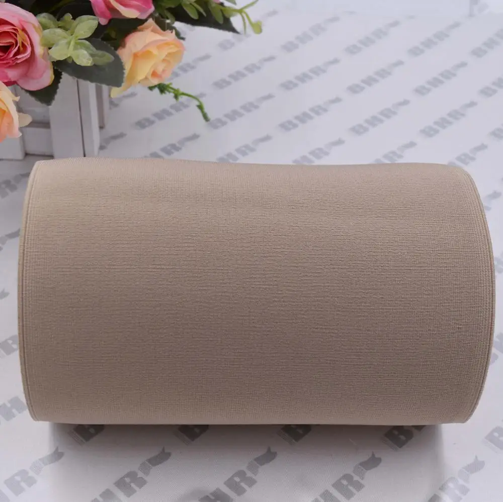 18cm 20cm wide black brown polyester elastic band latex straps rubber bands for boots shoe strap flat braided elastic band for g