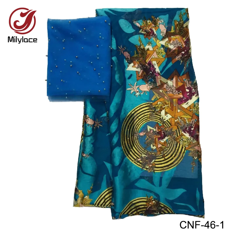 African printed soft chiffon thin chiffon polyester lace fabric for dress