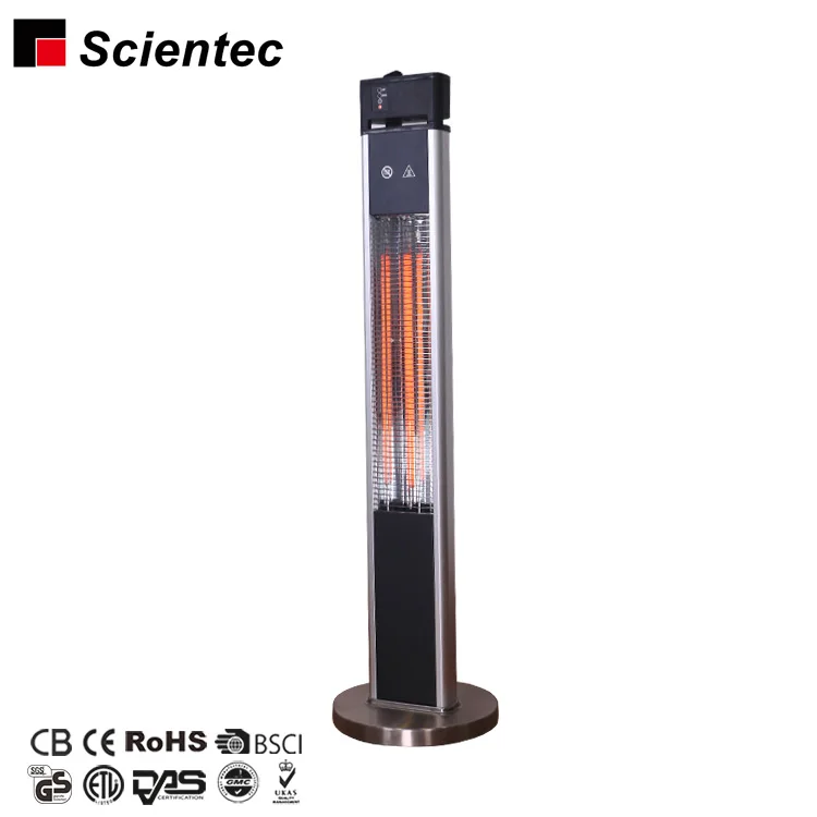 Корпус с дистанционным управлением из алюминиевого сплава, 1600 Вт, углеродное волокно, Электрический инфракрасный напольный стенд, садовый уличный обогреватель для внутреннего дворика