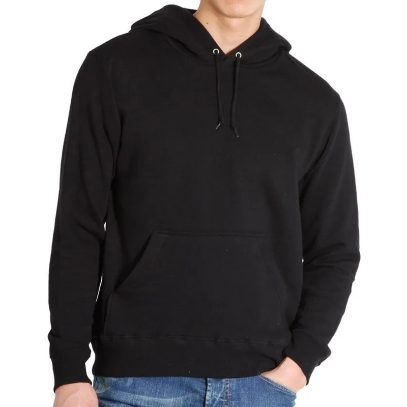 100% cotton plain royal blue hoodie