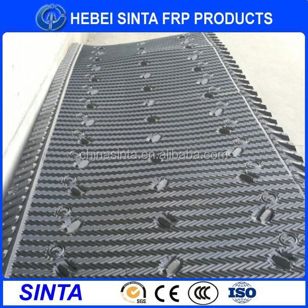 MX75 crossflow PVC film-fill with integral louvers and eliminators for cooling tower fill