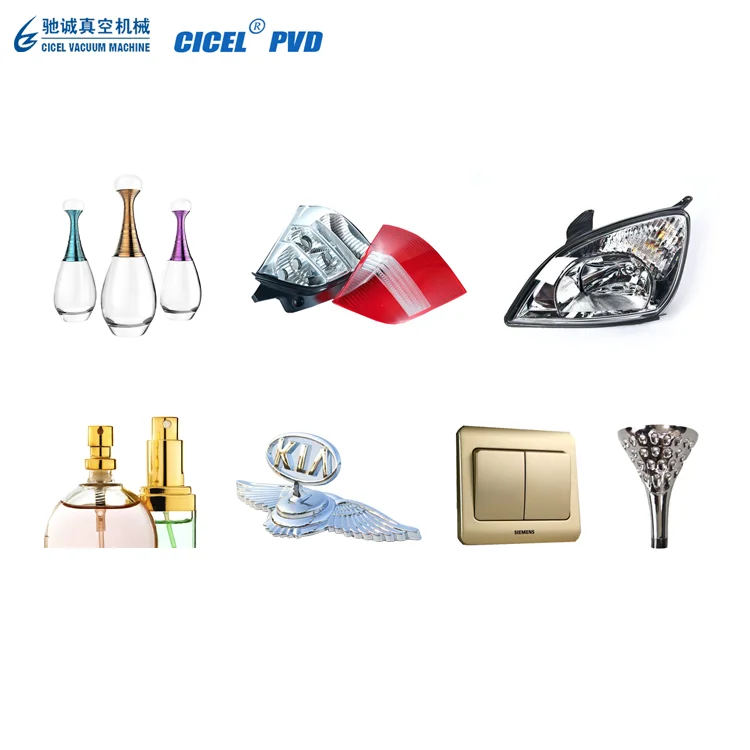 CICEL Plastic Bottle Paint Aluminum Vacuum Spray Coating Metallizing Machine