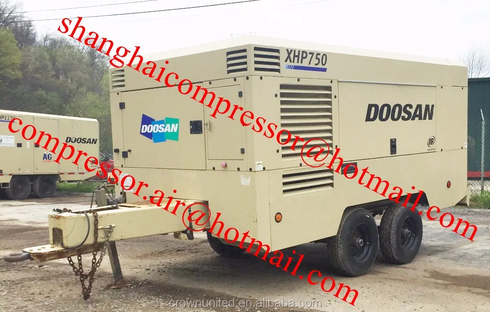 XHP750 ,750CFM, HIGH PRESSURE COMPRESSOR, 350psig, Doosan china, mobile air compressor. diesel engine