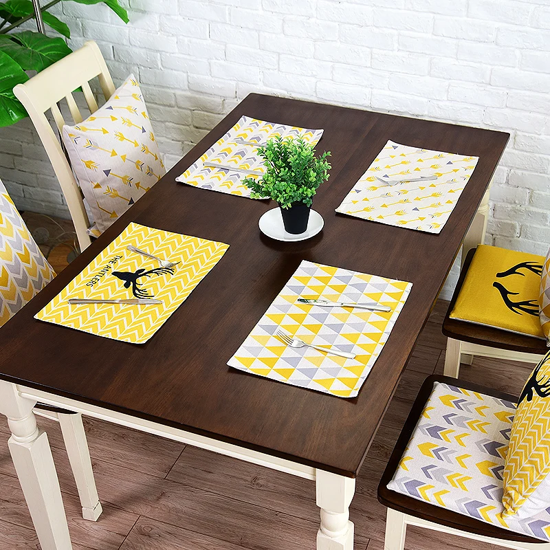 Hot sale cotton linen eat mat bar mat with table decorative