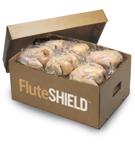 Custom size strong waterproof shrimp packaging waxed frozen food carton box