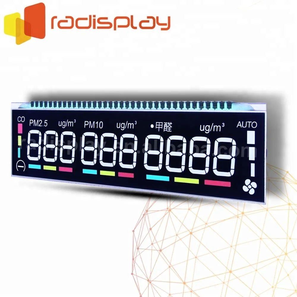 
Segment VA Negative Black Background Lcd Display 