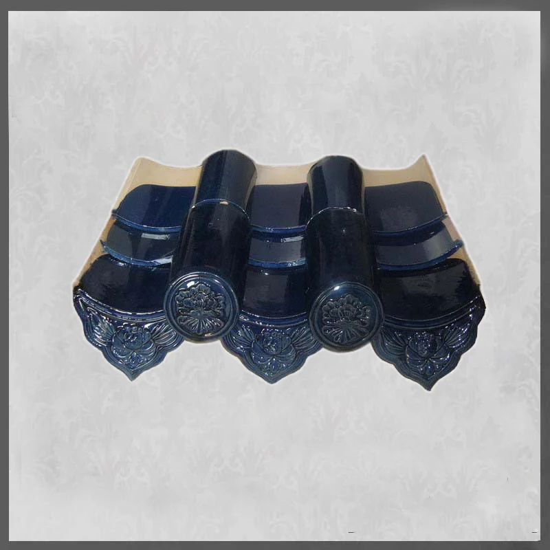 China traditional garden pagoda use blue clay roof tiles bent tiles