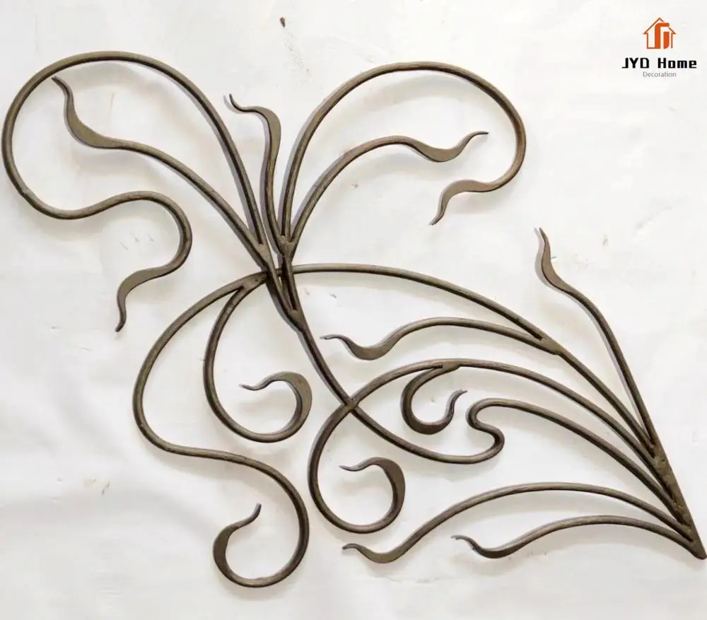 JYD Ornamental Wrought Iron Scroll Stair Railing Panels For Sale