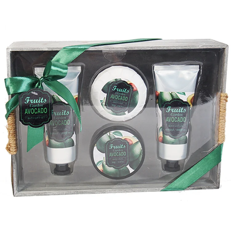 
Beautiful wooden Boxed aromatic 5 star hotel amenities bath gift set 