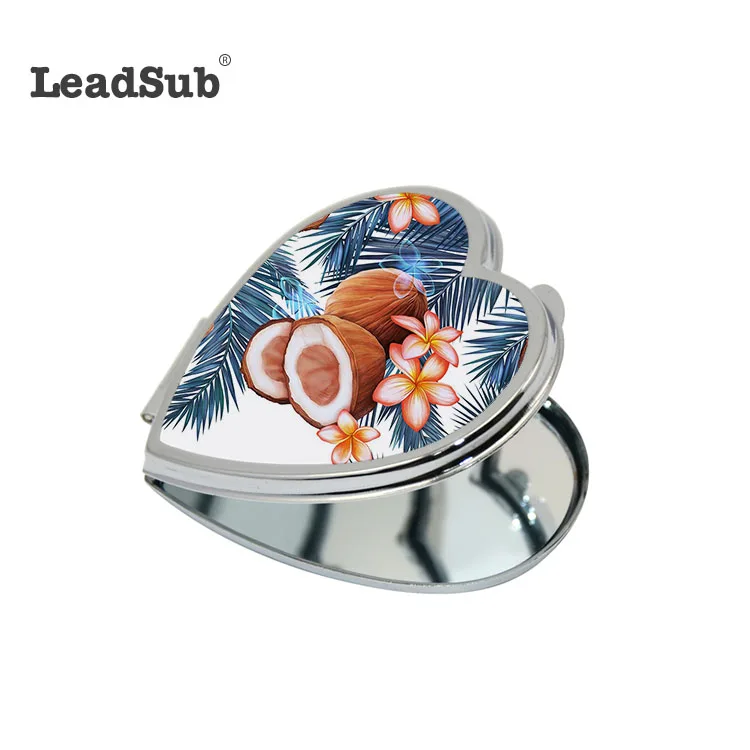Diy Blank Sublimation Folding Photo Metal Compact Mirror