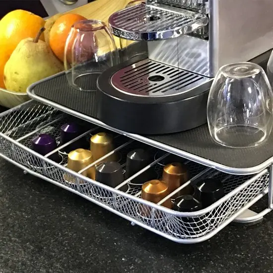Nespresso or Caffitaly Capsules Coffee Pod Storage Drawer Holder, 6 rows multiply 6 lines &