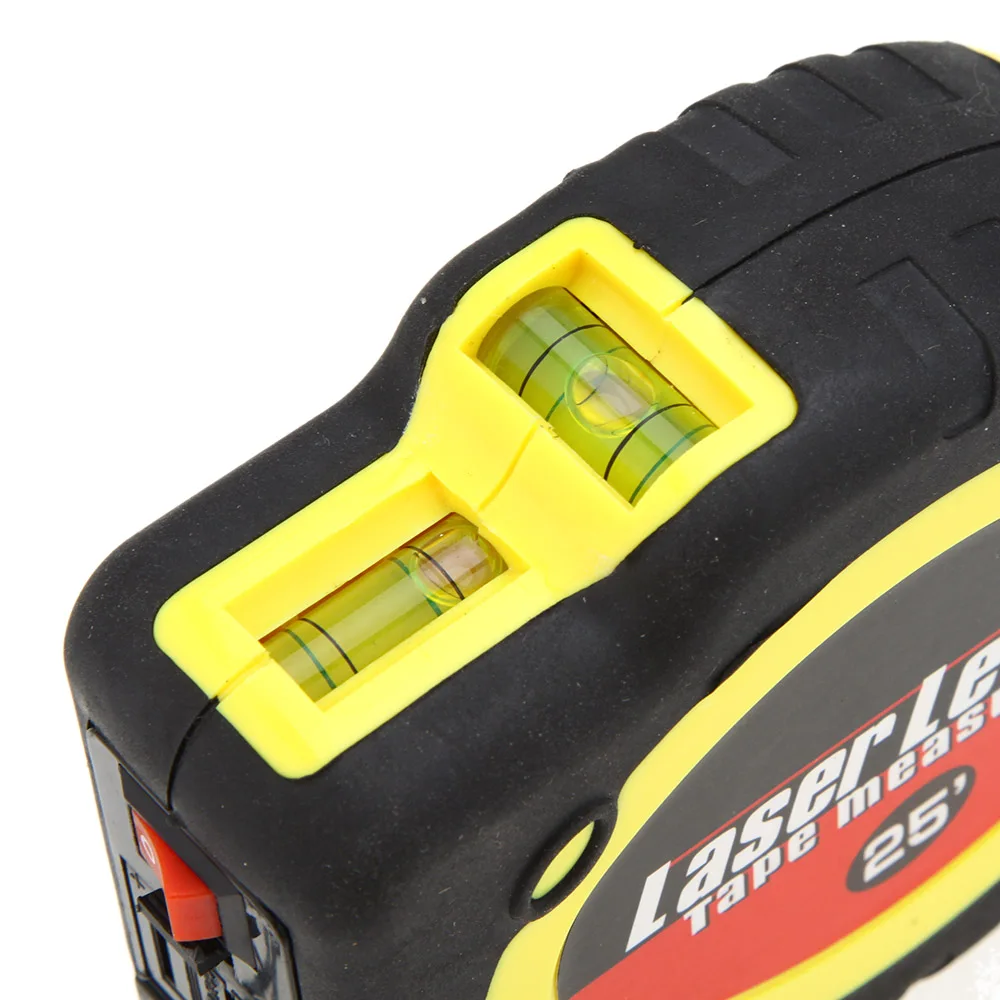 LV-07 Pro 3 Laser Level 7.5m Measuring Tape Equipment with 2 Way Level Bubbles and Laser Power On/Off nivel laser