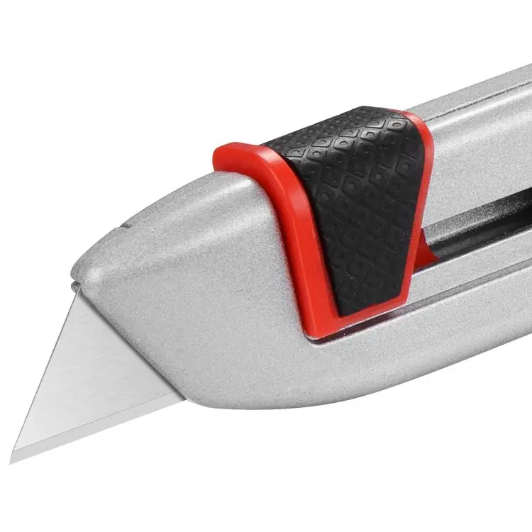 Aluminum alloy TPR rubber auto retractable safety knives box cutters