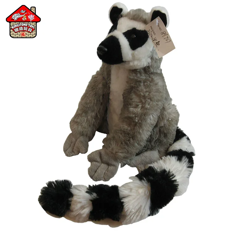 Лесной плюшевый игрушечный Лемур, дикая мягкая игрушка-животное Лемур с длинными хвостами