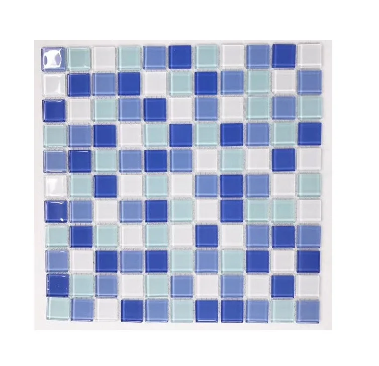 
Factory price flexible glass mosaic tile 300x300mm mosaic tile for swimming pool 