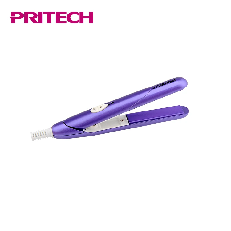 PRITECH пользовательский фиолетовый Электрический мини-утюжок глобальная красота Керамический выпрямитель для волос