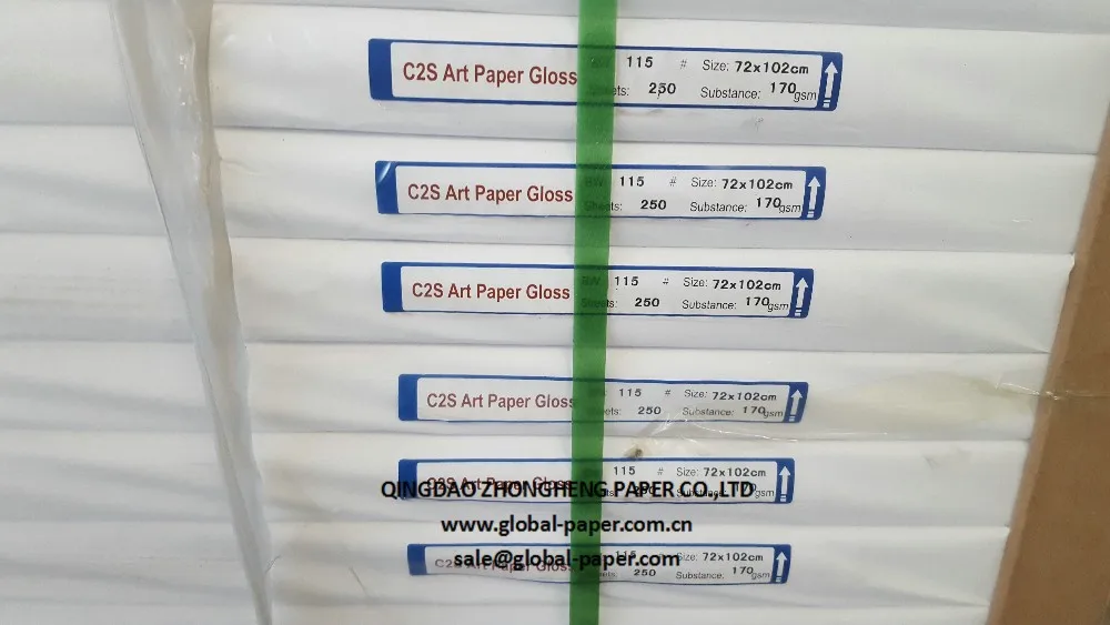 Free sample offset printing glossy matt c1s c2s coated chromo art paper in sheets in roll wholesale factory manufacturers pr