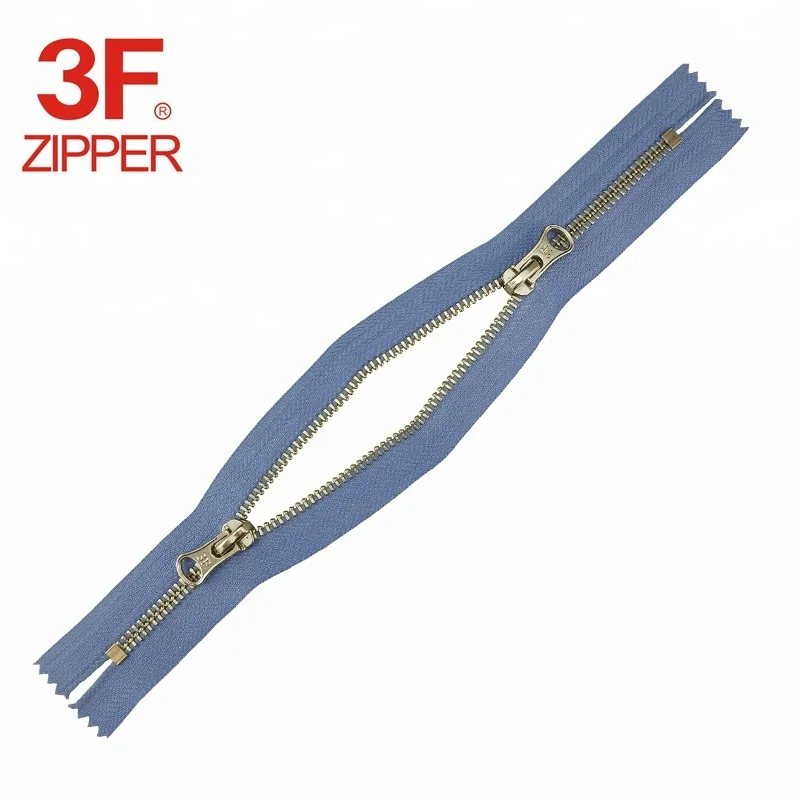 O type two way closed end metal zipper 5# Y teeth