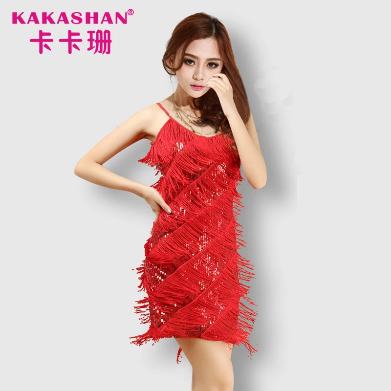 
New arrival paillette stylish designer one piece sexy tassel slip glitter sequin royal blue party dress 