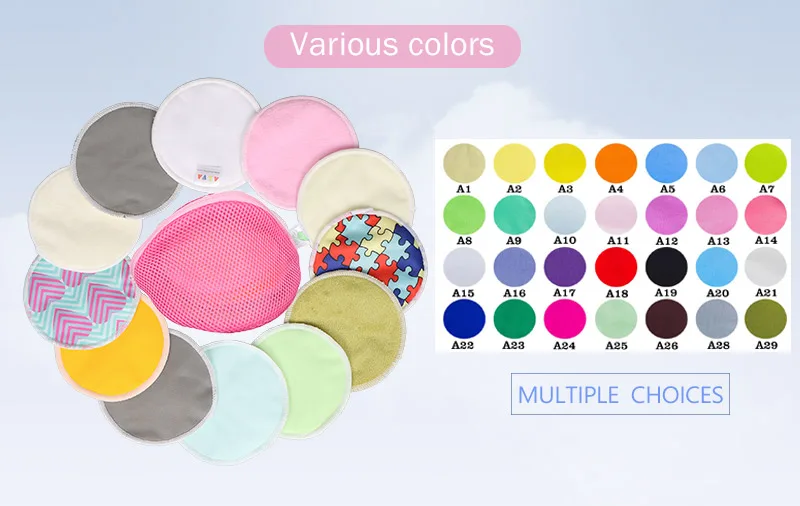 
Reusable Washable Organic Cotton Nursing Pads organic bamboo nursing breast pads 