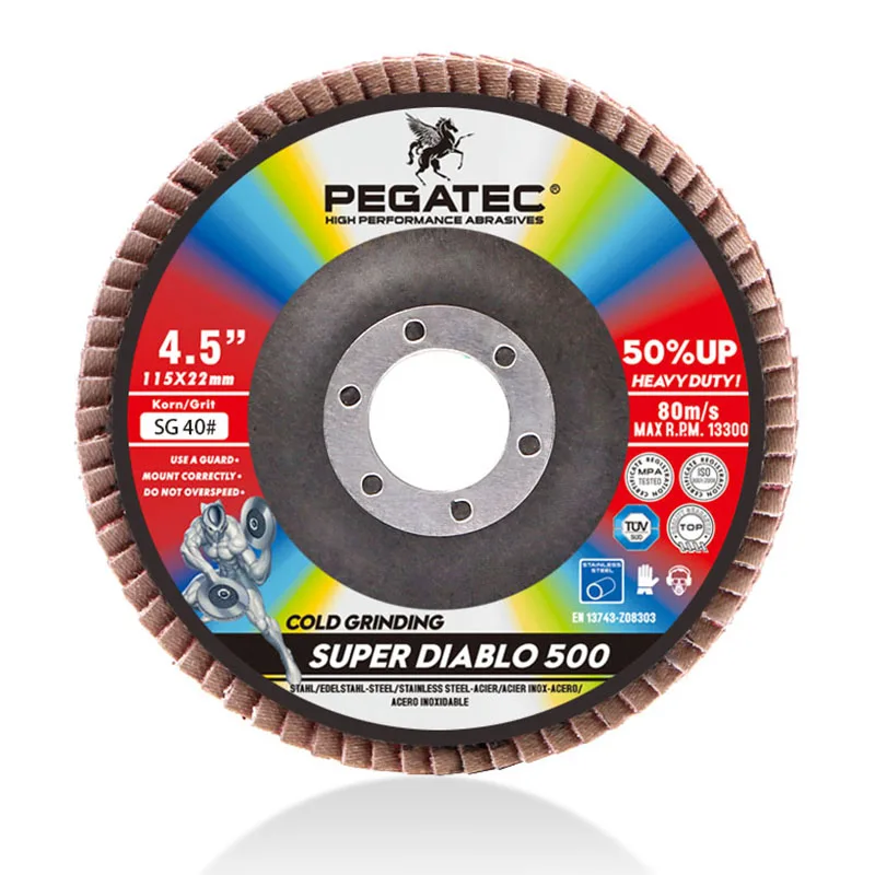 4.5' 115X22 SUPER DIABLO polishing tools high quality ceramic flap disc for stainless steel