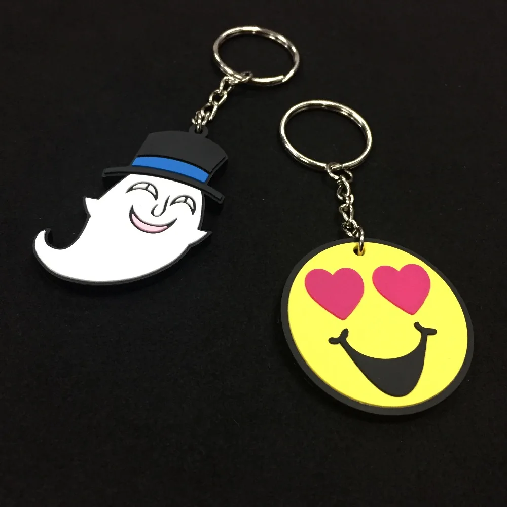 Best give away gifts glow in dark custom logo 2D/3D soft rubber keyring,pvc keychain