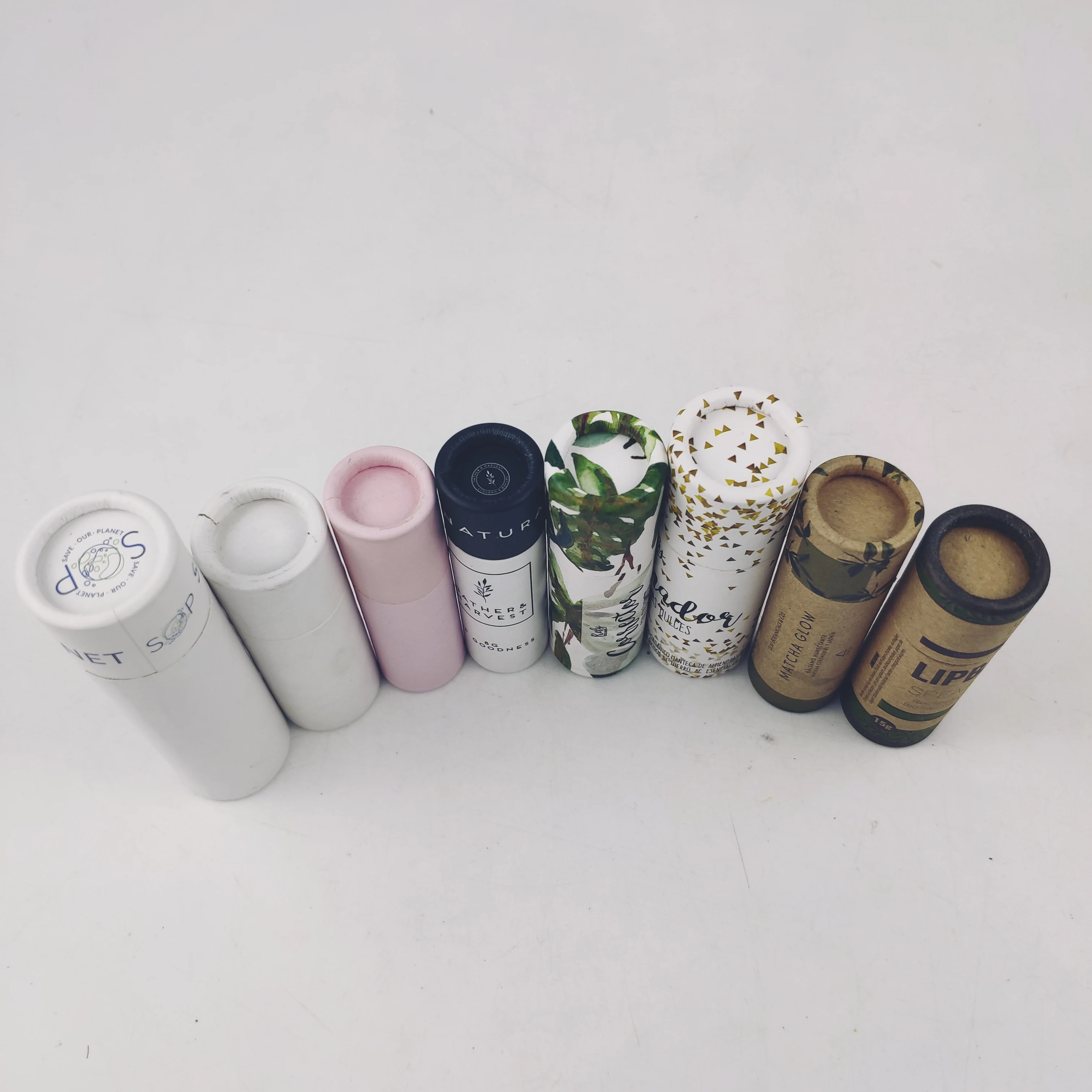 Cosmetic Packaging round Custom empty lip balm tube/lipbalm tube / lip balm container