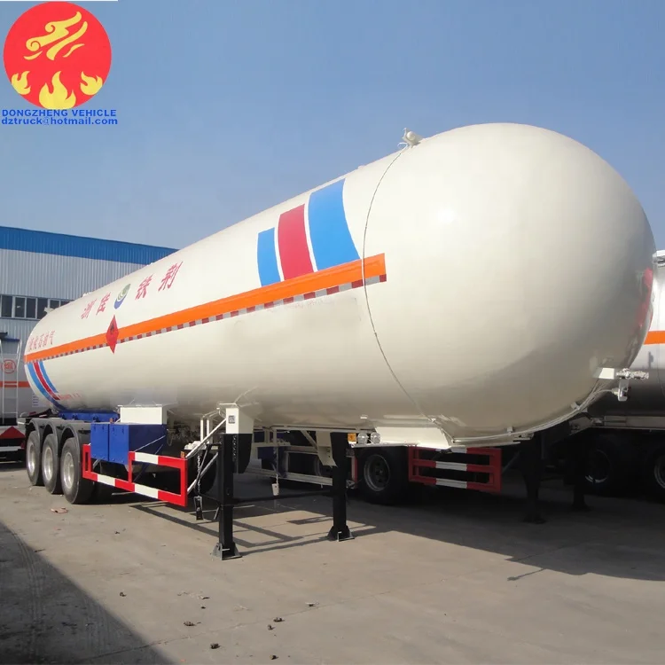 3 Axles 56000L LPG Tanker Trailer /LPG Gas Tank Truck Trailer for Sale