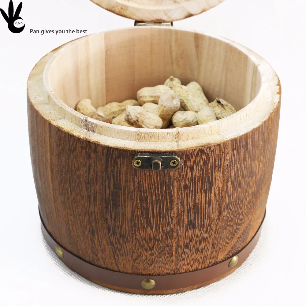 China wholesale Home & Bar Use Customized logo coffee wooden barrel