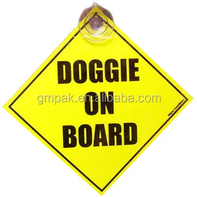 
baby on board car signs /window sign with suction cup lettering logo car sticker 