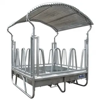 Hot Sale!! Luxury Customized HDG Hay Horse Farm Feeder With Roof