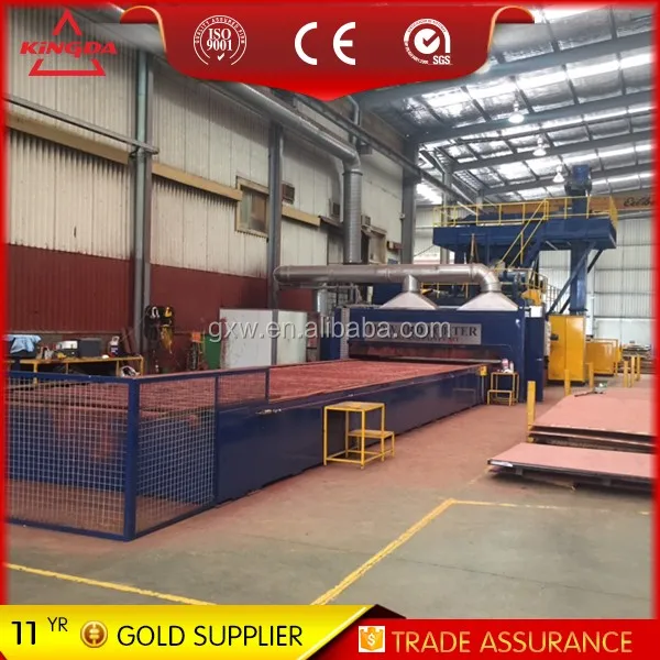 steel plate steel sheet steel pipe h beam shot blasting machine with paint and dry