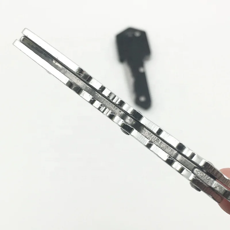 Stainless Steel Mini Key Shaped folding multifunctional tool key chain ,Survival Camping Tool