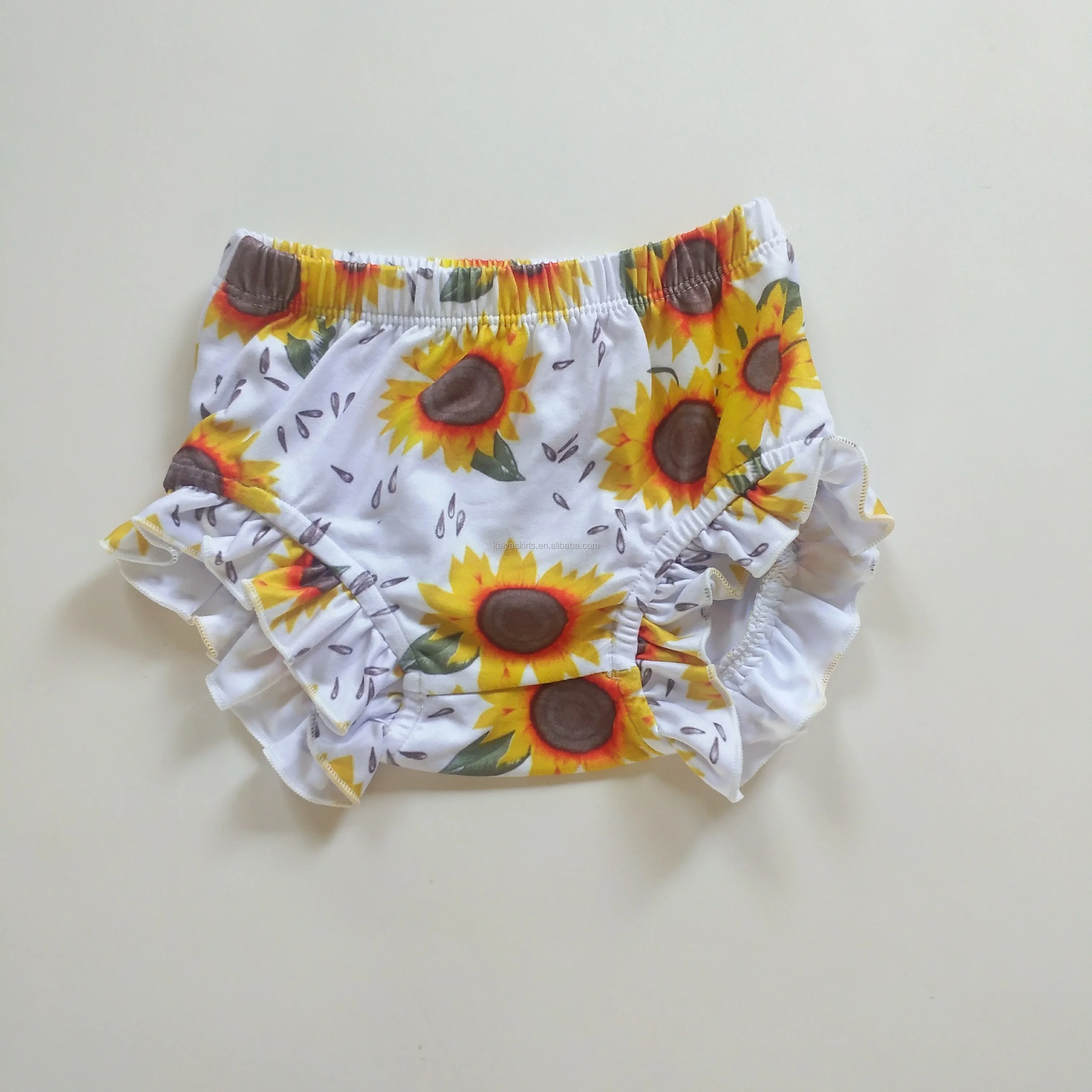 OEM Wholesale Multiple Colors Shorts Baby Ruffle Bummies Girls Clothing Set