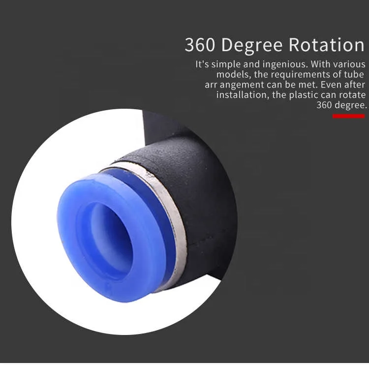 PUC/PU UNION straight connector 1/2 inch one touch Pneumatic pipe connector compression union fittings