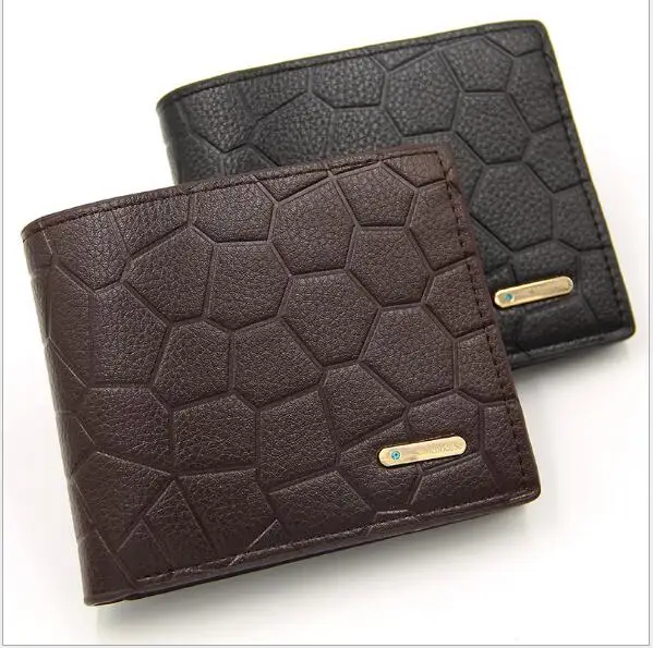 Factory Wholesale Fashion Business PU Leather Men Short Wallet