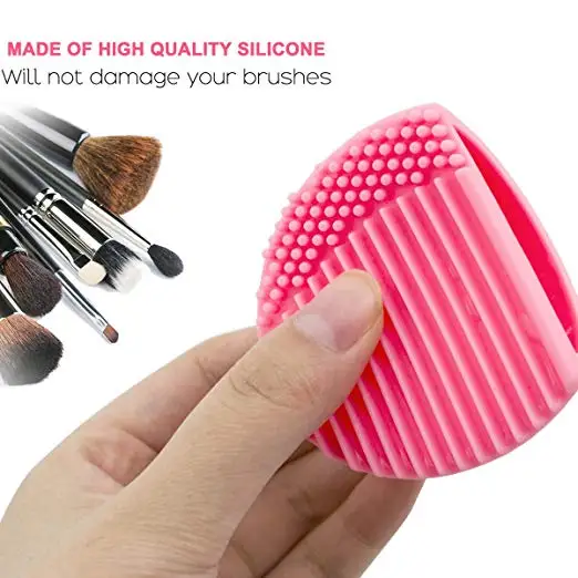 Силиконовый держатель для кистей макияжа в форме половины яйца и силиконовый коврик