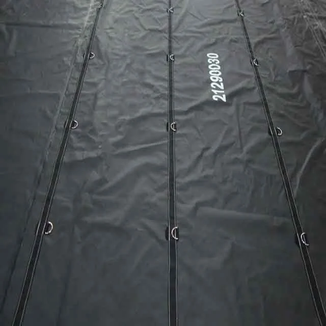 
Heavy duty vinyl coated fabric flatbed lumber tarps of 24X27 with 8ft flap 