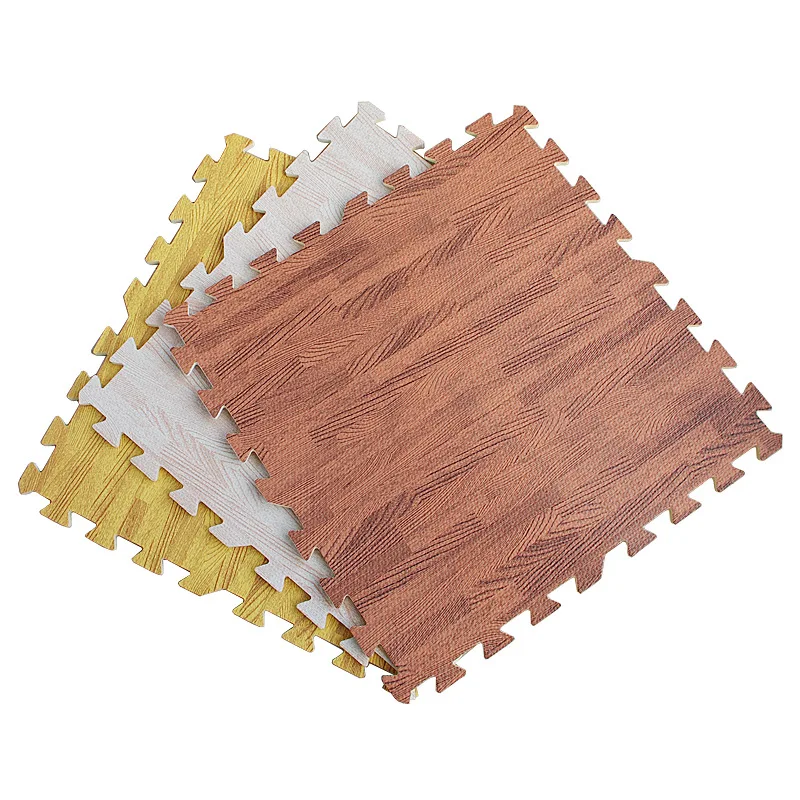 
Wooden Grain Floor Mats Foam Interlocking Mats Each Tile 1cm Thick Flooring Wood EVA Puzzle Mat 