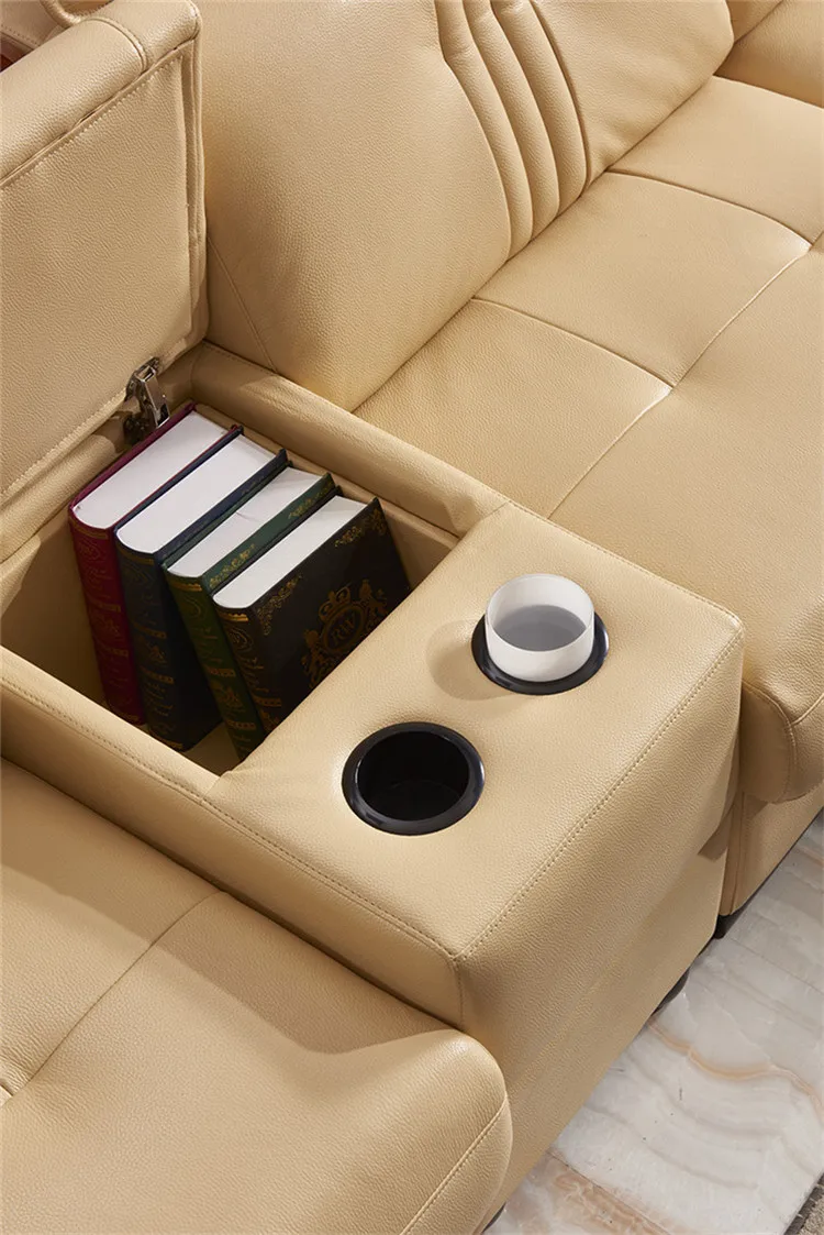 1 Wholesale heated fancy italian modern modular massage furniture living room lounge wooden big l shaped real leather sofa set