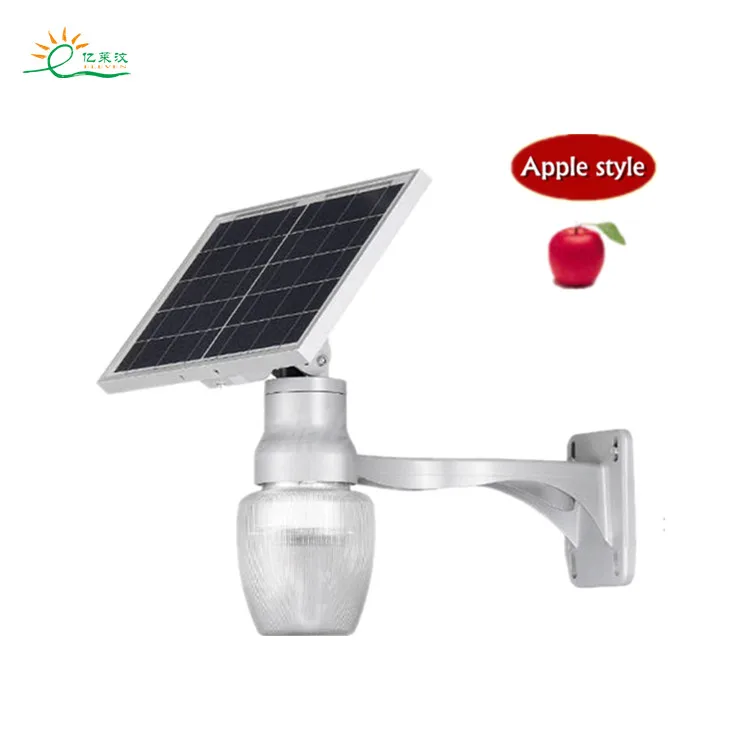 6W 9W 12W 15W All in one LED light control/Sensing control/microwave control solar garden light with apple shape